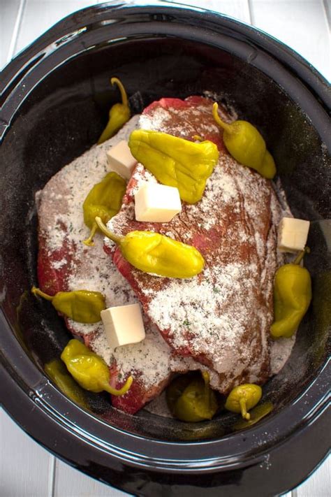 Crock pot pork roast with veggies; Mississippi Pot Roast crockpot or oven recipe - the gravy is flavored with ranc… | Crockpot ...