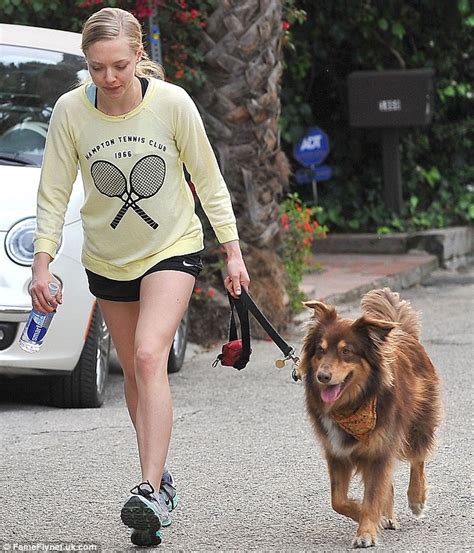 Amanda Seyfried And Justin Long Work Up Sweat On Run With Her Dog