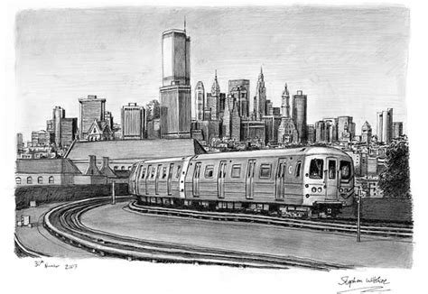 New York Subway Train Original Drawings Prints And Limited Editions