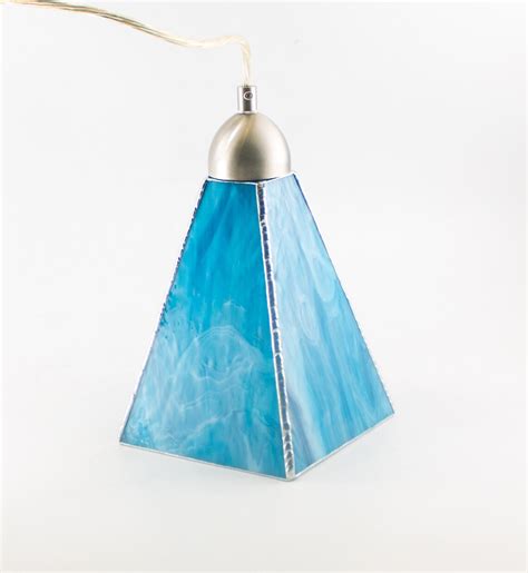 Aqua Blue Art Glass Pendant Lighting Kitchen Island Ceiling Etsy