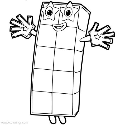 Numberblocks Two Printable Coloring Page Fun Printables For Kids Images