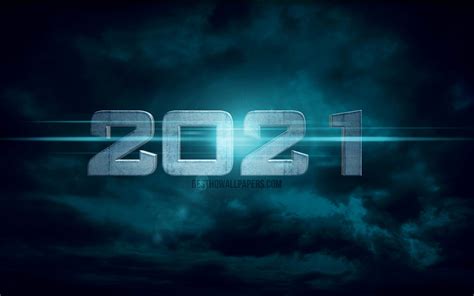 Download Wallpapers 2021 New Year Abstract Style 2021 Stone Digits