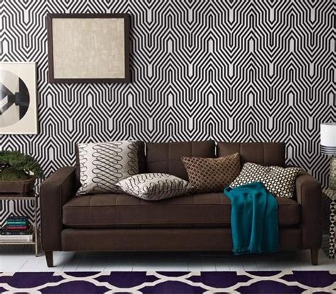 15 Living Rooms With Geometric Wallpaper Rilane