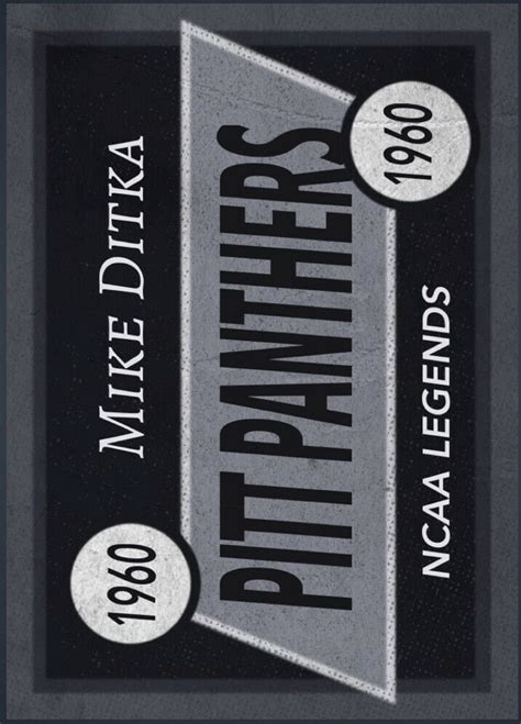 Custom Card Mike Ditka Pitt Panthers Ncaa Legends
