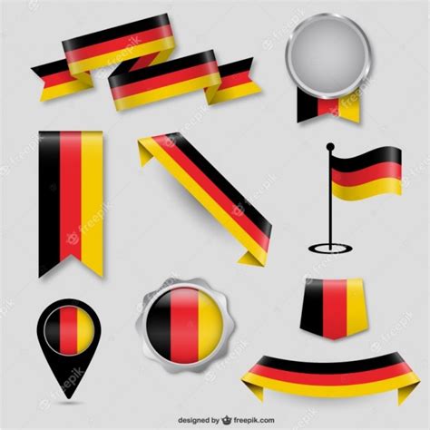 Free Vector German Flag Design Elements