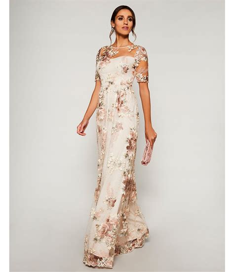 Adrianna Papell Floral Embroidered Long Gown Dillards Mother Of