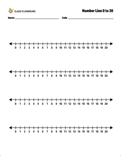Printable Number Line 0 To 20 Class Playground
