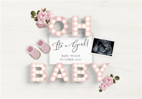 Custom Gender Reveal Post For Social Media Feed And Texting Etsy