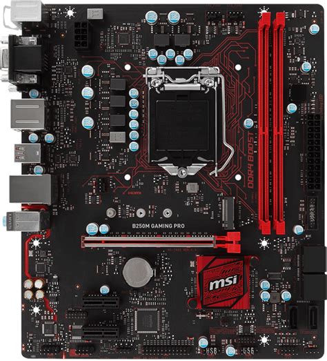 Msi B250m Gaming Pro Motherboard Specifications On Motherboarddb