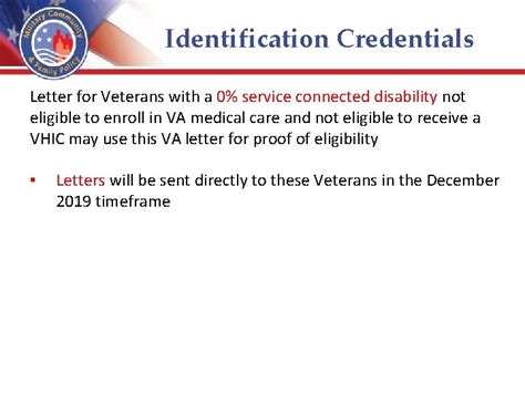 Identification Credentials Veterans Health Identification Card Vhic Note