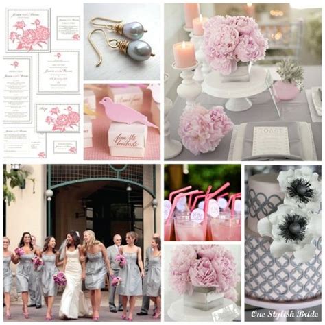 Gray And Pink Wedding Inspiration