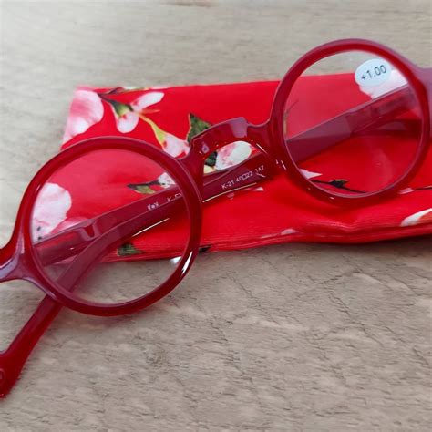 New Round Shaped Reading Glasses Red Also Available In Etsy