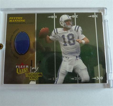 2003 Fleer Ultra Touchdown Kings Peyton Manning Game Used Jersey Patch