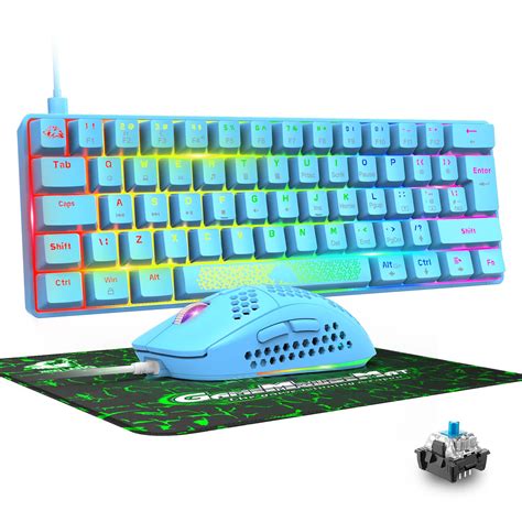 Buy Mechanical Gaming Keyboard And Mouse Combo Set Rgb Backlit Keys