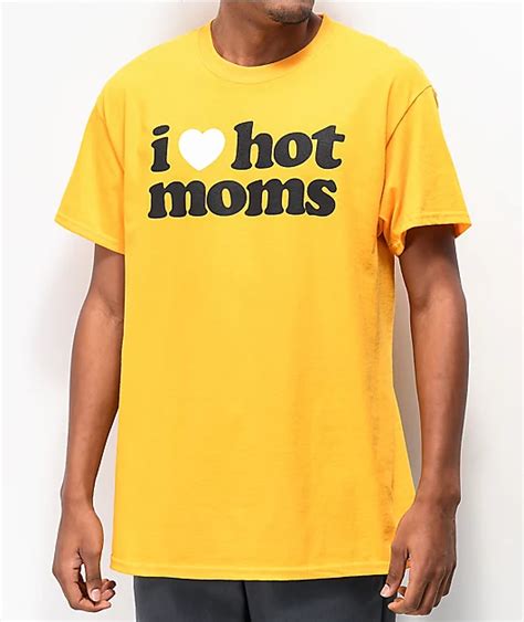 Danny Duncan I Heart Hot Moms Gold T Shirt