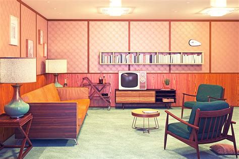 Mid century modern furniture | blinds.com. Decoración Mid Century para el salón · Vivienda Saludable