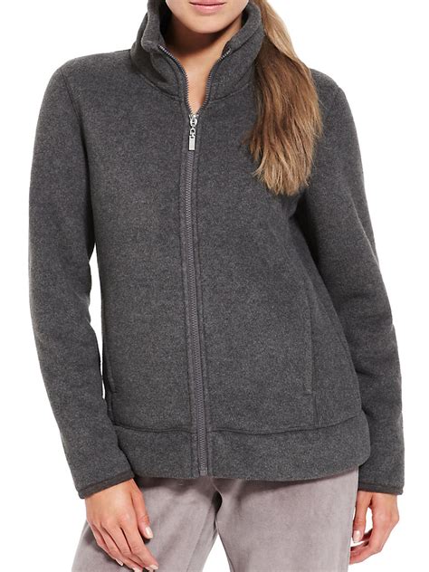 Marks And Spencer Mand5 Grey Bonded Fleece Zip Through Jacket Size