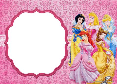 Free Printable Disney Princess Invitation Templates Disney Princess