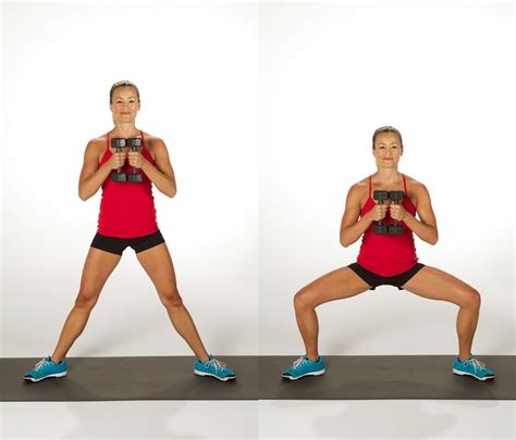 How To Do A Dumbbell Sumo Squat Popsugar Fitness