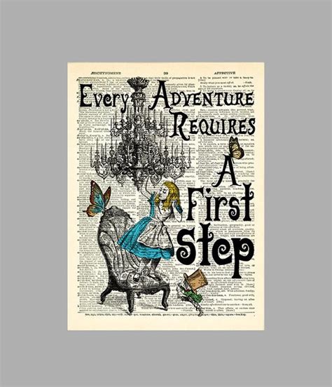 Alice In Wonderland Print Wall Art Every Adventure Requires A First
