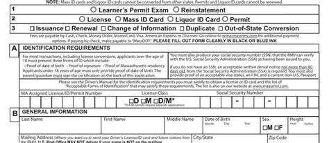Massachusetts Id Application Pdf Form Formspal