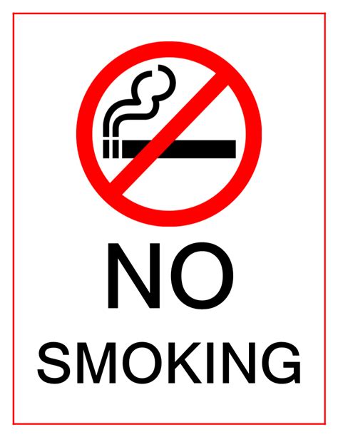 Famous Printable No Smoking Sign Gratis