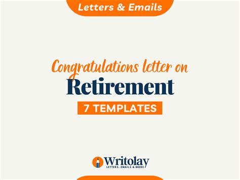 Congratulation Retirement Letter 7 Sample Formats Writolaycom