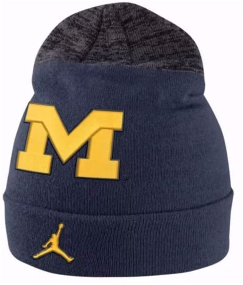 Nike Air Jordan Jumpman Michigan Wolverines Beanie Knit Hat 843472 419