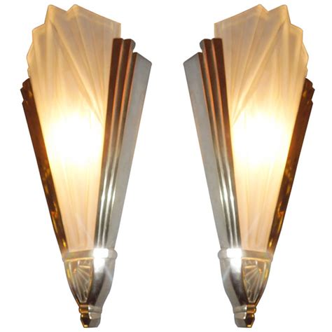 Art Deco Sconces From Degué At 1stdibs