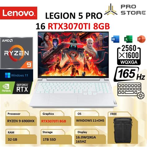 Jual Laptop Gaming Lenovo Legion 5 Pro 16 Rtx3070ti 8gb Wqxga 165hz
