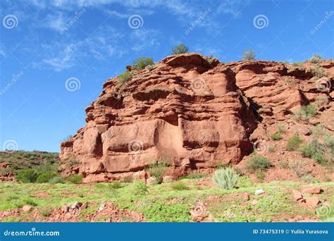 Red Colour Rock Landscape Stock Image Image Of Lanscape 73475319