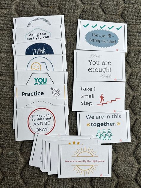 Positive Thinking Cards Image Honeycomb Speech Therapy