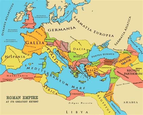 This Is A Map Showing The Roman Empire At Its Greatest Extent This Was