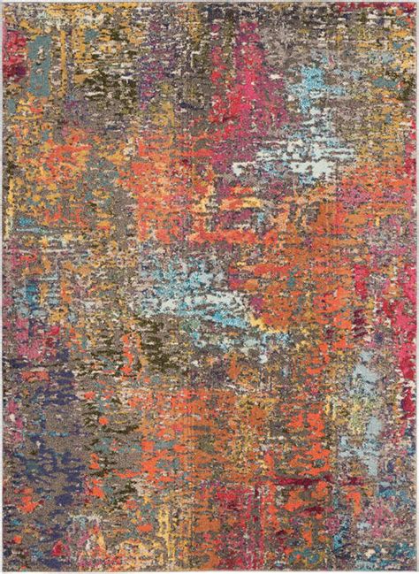 Nourison Celestial Multicolor Rectangle 5x7 Ft Polypropylene Carpet