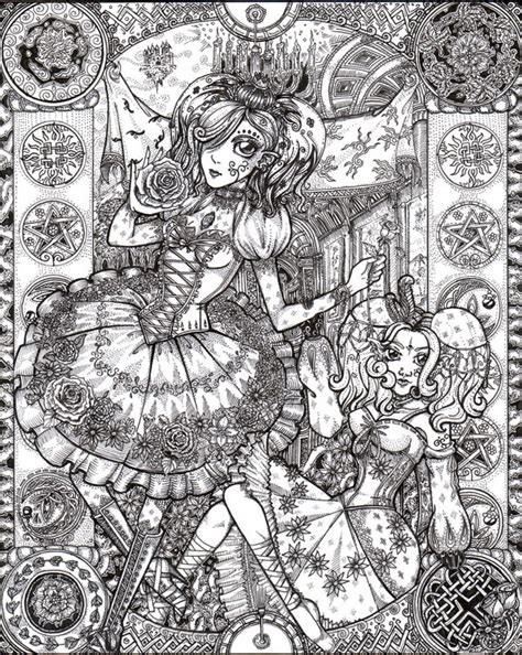 Steampunk kunst steampunk fairy steampunk artwork gothic fairy steampunk images round robin gothic fantasy art canvas prints art prints. Adult Coloring Pages - coloring.rocks!