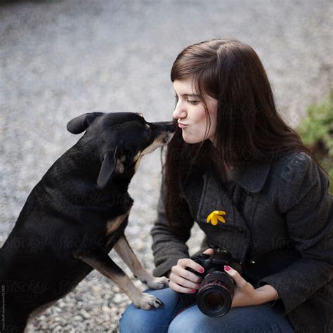 Brunettes Love Dogs By Stocksy Contributor Laura Stolfi Stocksy