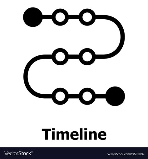 Timeline Icon Simple Style Royalty Free Vector Image