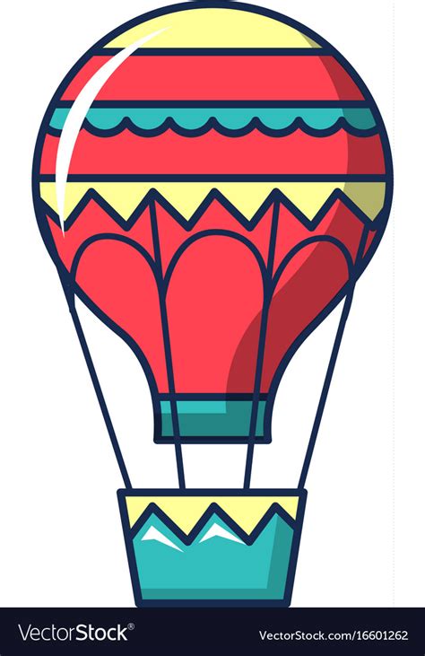 Hot Air Balloon Icon Cartoon Style Royalty Free Vector Image