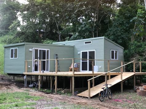 Marks Cabin With Deck Portable Buildings Brisbane