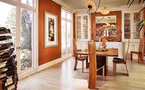 Modern Dining Room Decorating Ideas Orange Paint Colors And Wallpaper