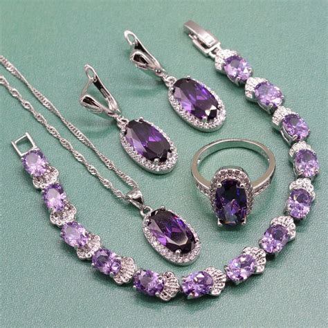 Buy Purple Semi Precious Stone 925 Silver Women