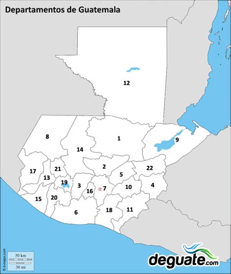 Los 22 Departamentos De Guatemala Municipios De Guatemala