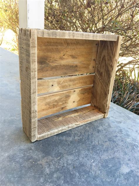 Rustic Reclaimed Wood Crate 14x14x4 Natural Cake Stand Etsy