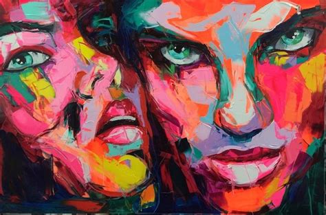 Vibrant Palette Knife Portraits Radiate Raw Emotions Colorful