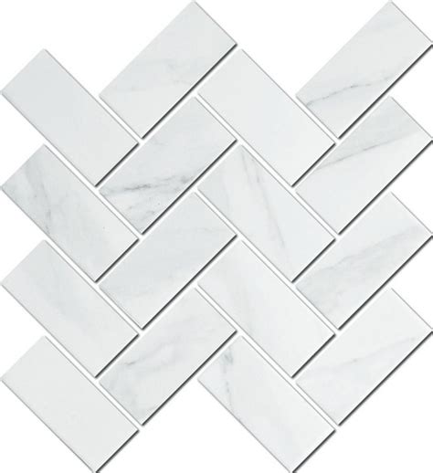 Porcelain Mosaic Herringbone Tile Tiles And Pavers