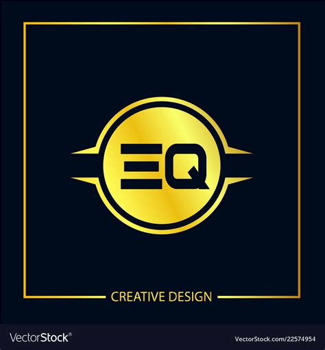 Initial Eq Letter Logo Template Design Royalty Free Vector