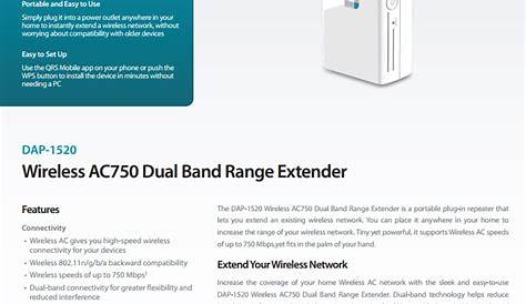 Buy D-Link Wireless DAP-1520 AC750 Dual Band Range Extender [DAP-1520