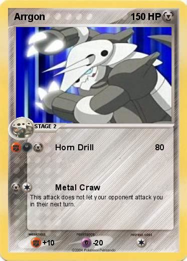 The user stabs the target with a horn that rotates like a drill. Pokémon Arrgon - Horn Drill - My Pokemon Card