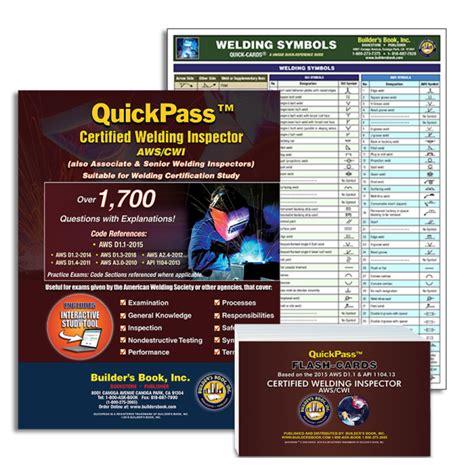 Quickpass Certified Welding Inspector Aws Cwi Study Guide Builder S Book Inc Bookstore