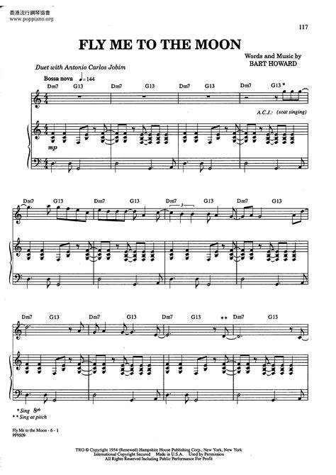 Fly Me To The Moon Piano Sheet Music Pdf